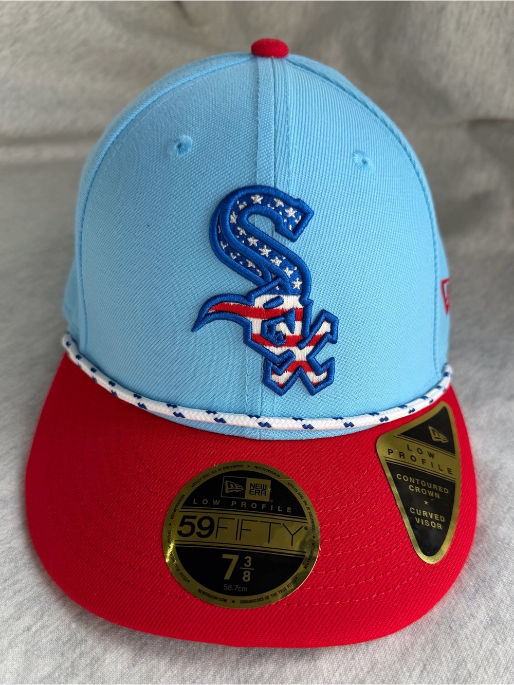 New Era Light Blue & Red Chicago white Sox S Logo 59FIFTY Fitted Cap